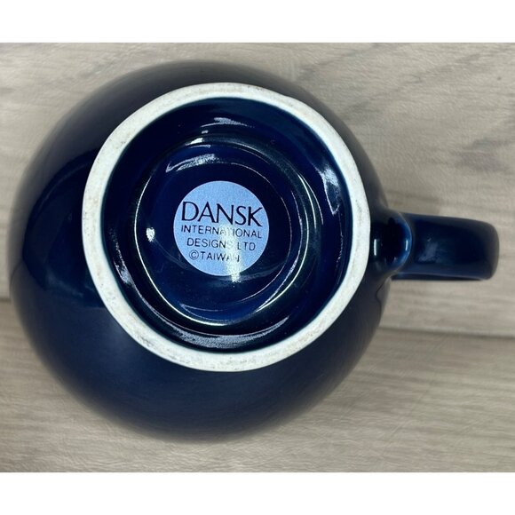 Dansk Blue Ceramic Footed Soup Mug Cup - Picture 6 of 7